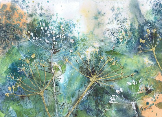 Umbels in Gold and Green
