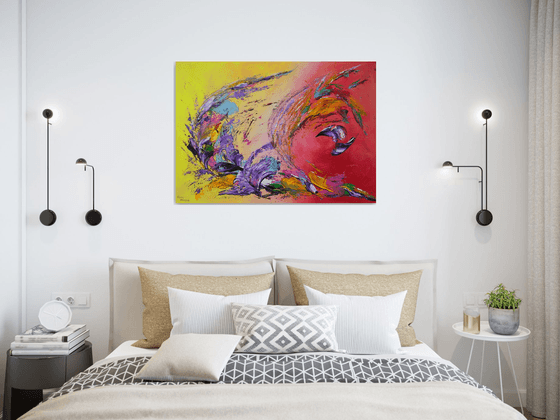 Vision of paradise 92x65 cm.Free shipping.