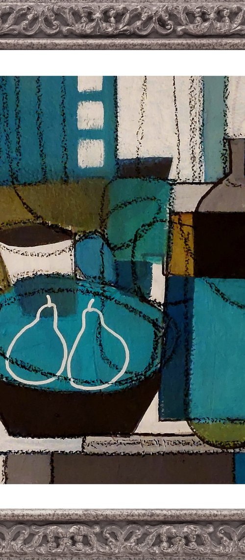 Still Life with 2 Pears III by Jan Rippingham