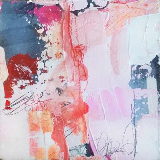 Framed ready to hang original abstract  - Wish #4
