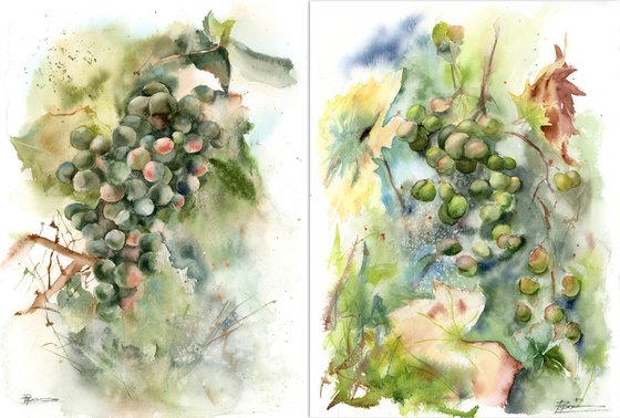 Grape branch - Set of 2