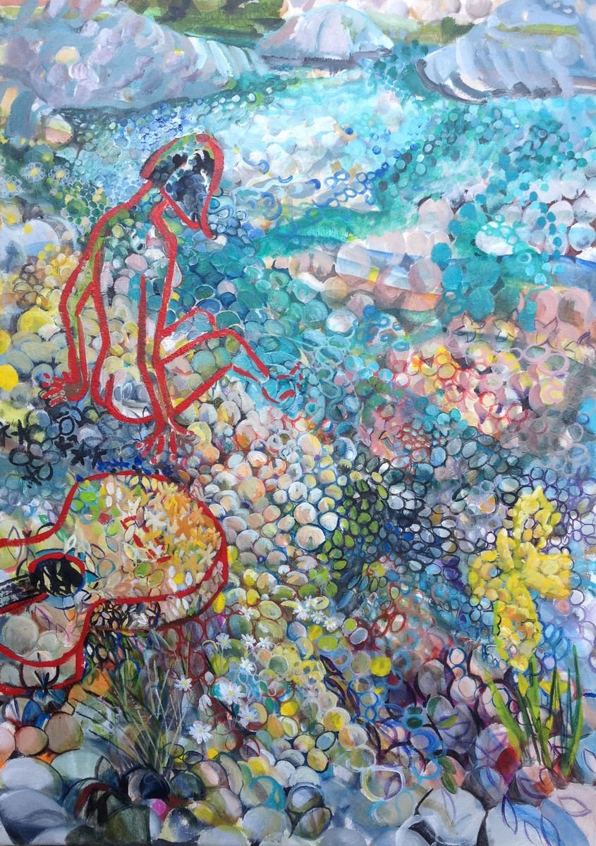 Expressive Portrait Oil Painting By Chris Walker, 20 X 28, Last Summer Cast No Shadows, Original Artwork