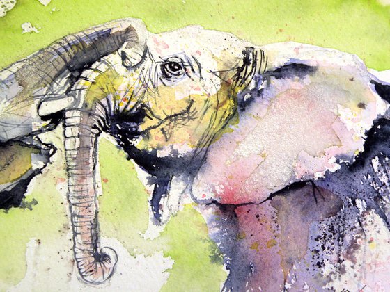 Elephants in silver
