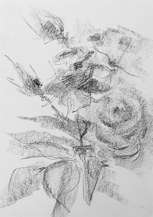 Roses #6. Original painting 2020 by Yury Klyan