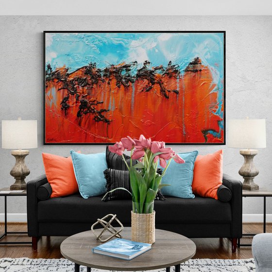 Outback Vibes 160cm x 100cm Textured Abstract Art