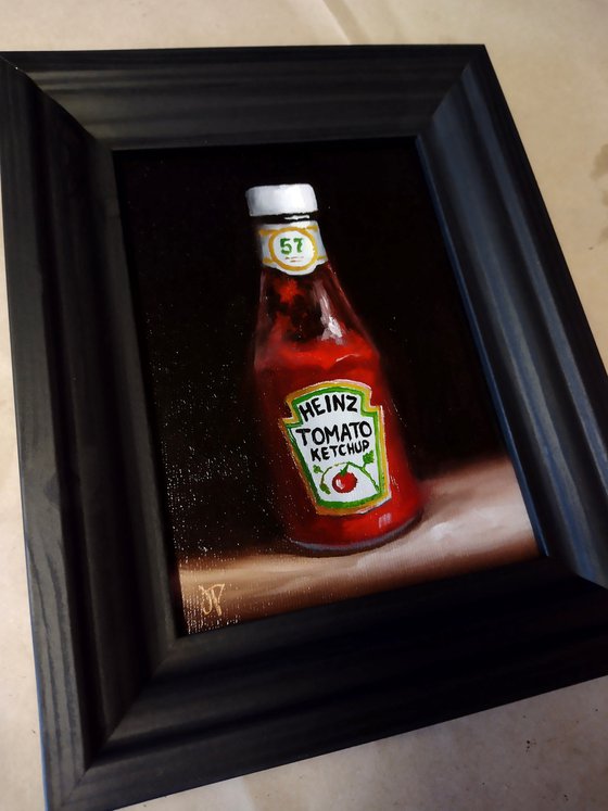 Ketchup framed still life