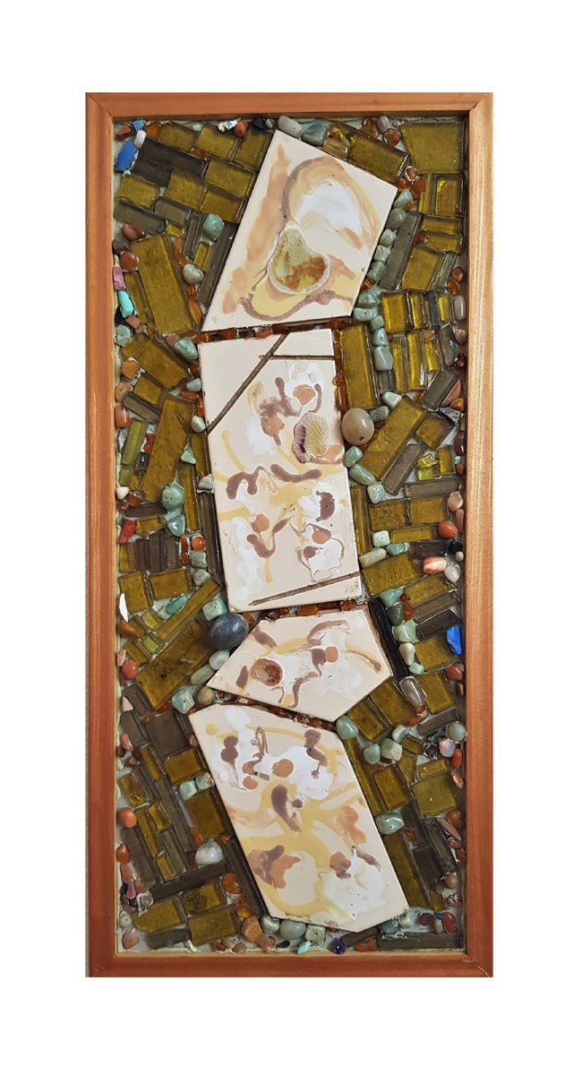 Abstract Relief By Ognyan Hristov, 12 X 26", "Fragment - S10", Original Artwork