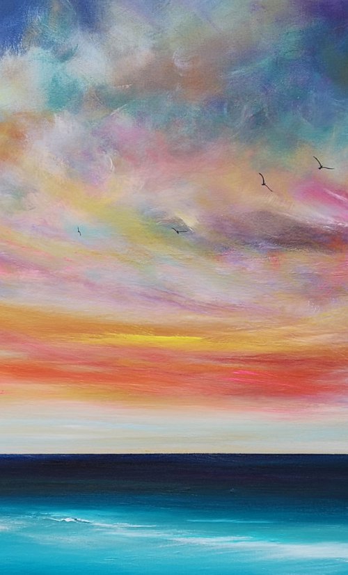 "The Symphony of Now" - Cornish Seascape, Art, Skyscape by Mel Graham