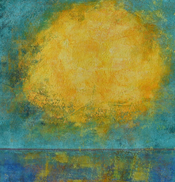 Abstract Sunset Ocean Painting Entitled West Coa Artfinder