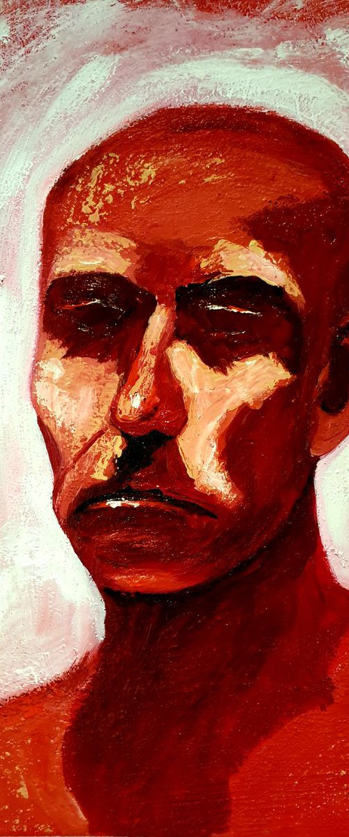 Pensive in red by Leezee Lee ( Georgiana L. Nicolae)