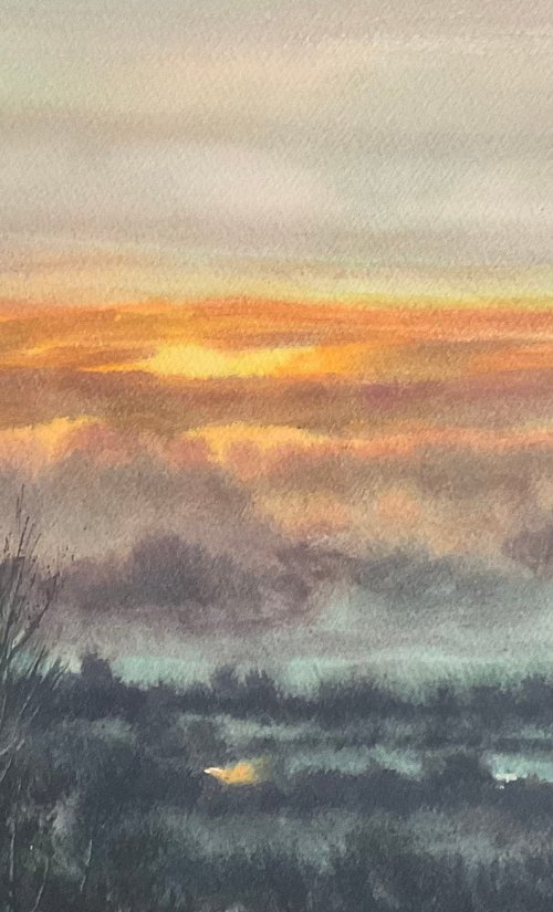 The Blackmore vale sunset, North Dorset by Samantha Adams