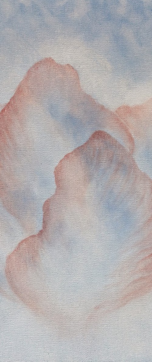 Soft Blue Sky Abstract|Organic Forms VI by Elena Kurochko