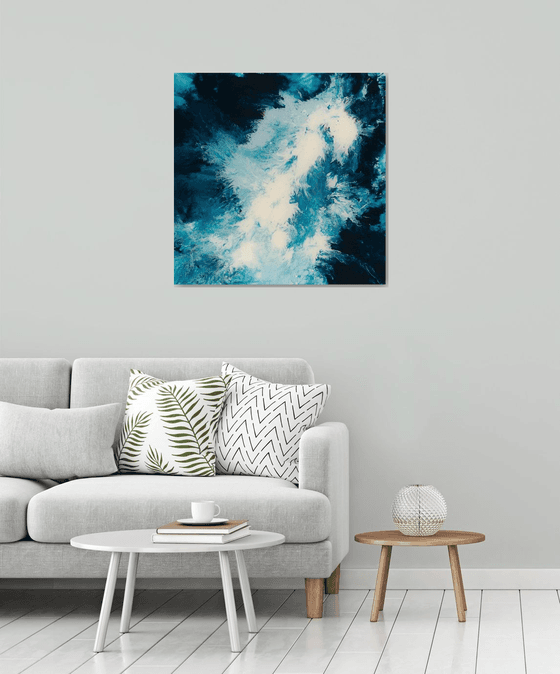 Frozen - Acrylics and Resin on canvas