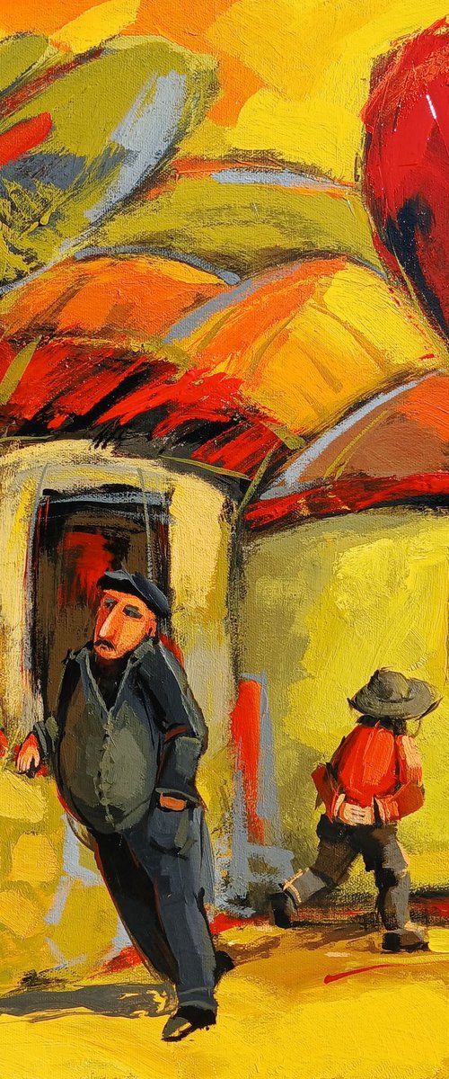 Sunny Village Day by Davit Arstamyan