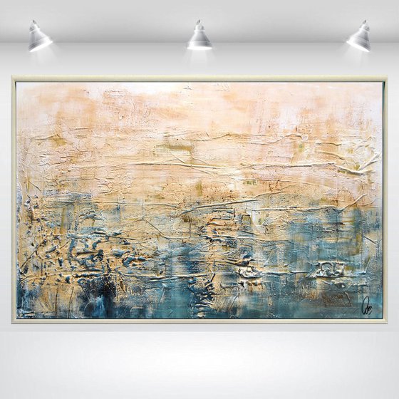 Stille Wasser  - Abstract Art - Acrylic Painting - Canvas Art - Framed Painting - Abstract Painting - Industrial Art