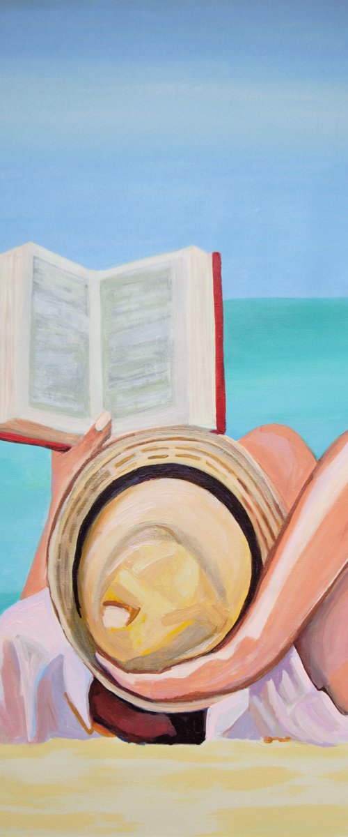 At the beach  /90 x 69 x 4 cm by Alexandra Djokic