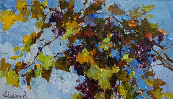 Autumn grapes - Oil painting