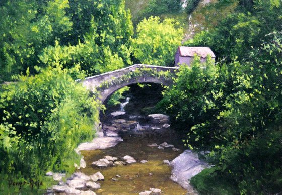 Puente y molino viejo