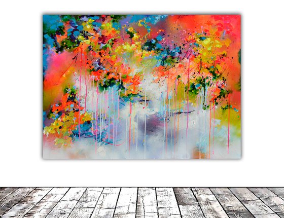 Fresh Moods 49, Large Gallery Quality Ready to Hang Abstract Painting FREE SHIPPING