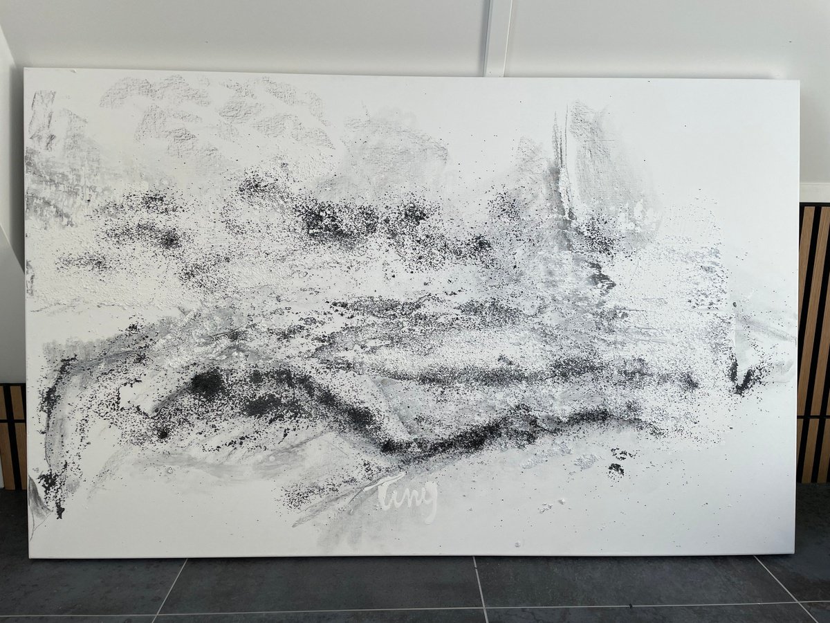 Abstract Acrylic Painting By Tiny De Bruin, 63 X 39", Tenerife, Original Artwork