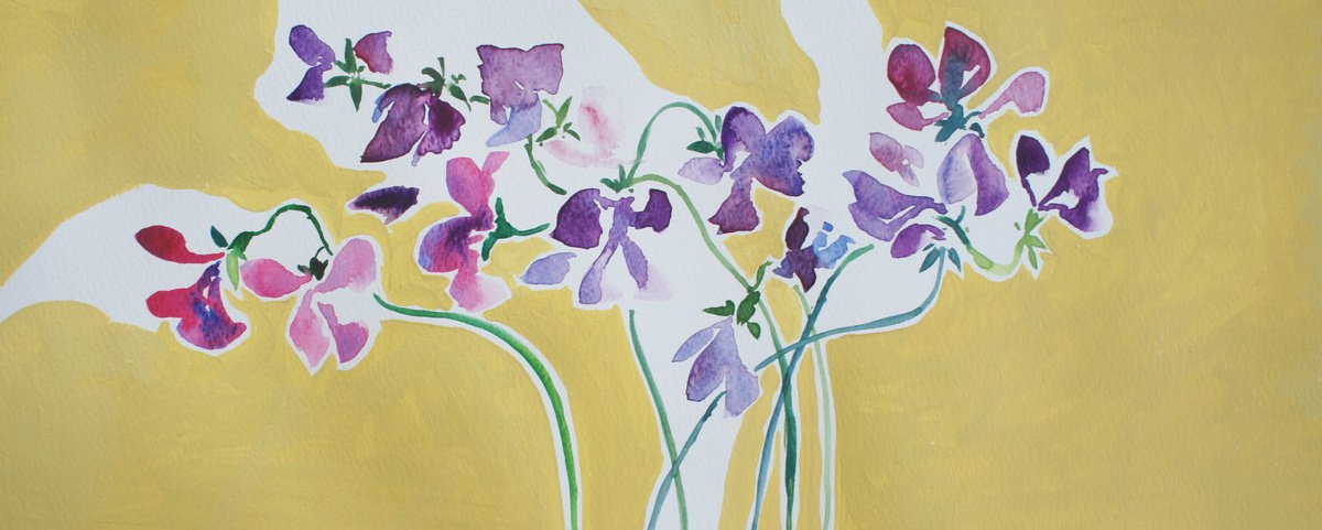 Sweet Peas - first handful of the year by Julia Rigby