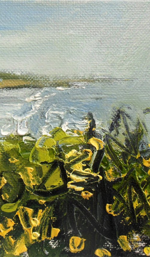 Looking back to the Beach over Gorse by Ben McLeod