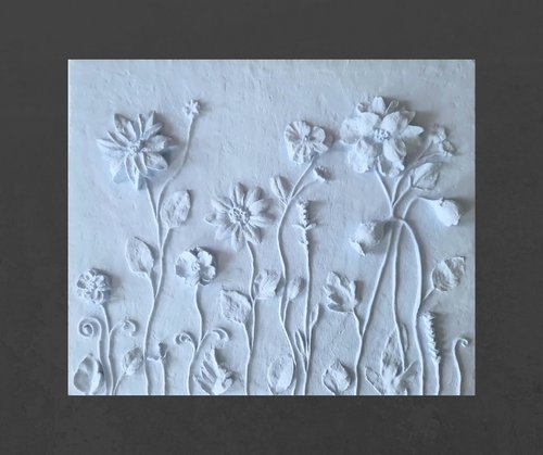 sculptural wall art "Flowers of Summer" by Tatyana Mironova