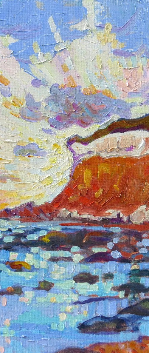 Hunstanton Cliffs and Beach by Mary Kemp