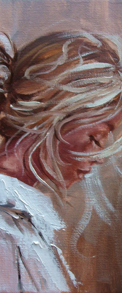 " LIGHT "   liGHt  ORIGINAL OIL PAINTING, GIFT, PALETTE KNIFE by Monika Luniak