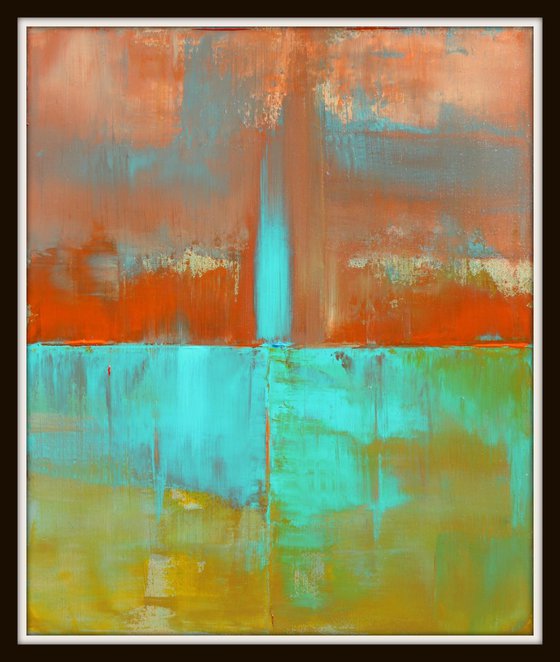 Abstract Turquoise Orange Concept