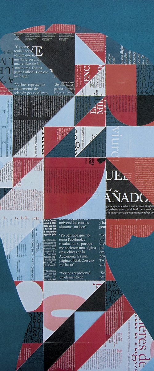 Collage_21_60x60_Girl and blue by Manel Villalonga