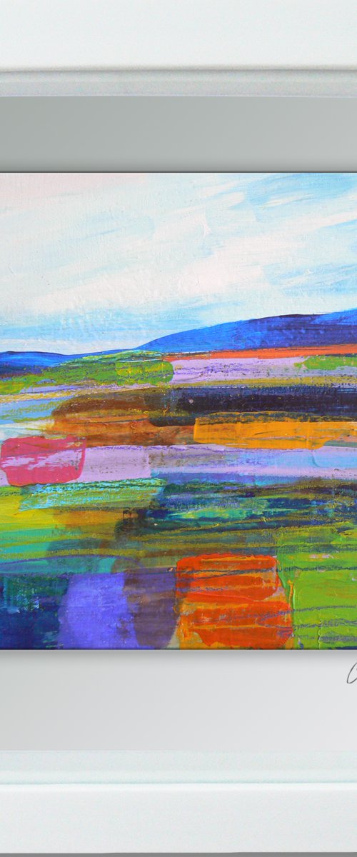 Framed ready to hang original abstract - abstract landscape #15 by Carolynne Coulson