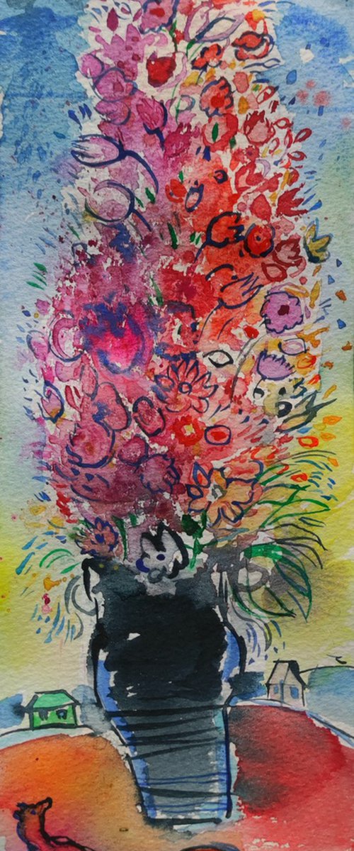 Red flowers by Pavlo Makedonskyi