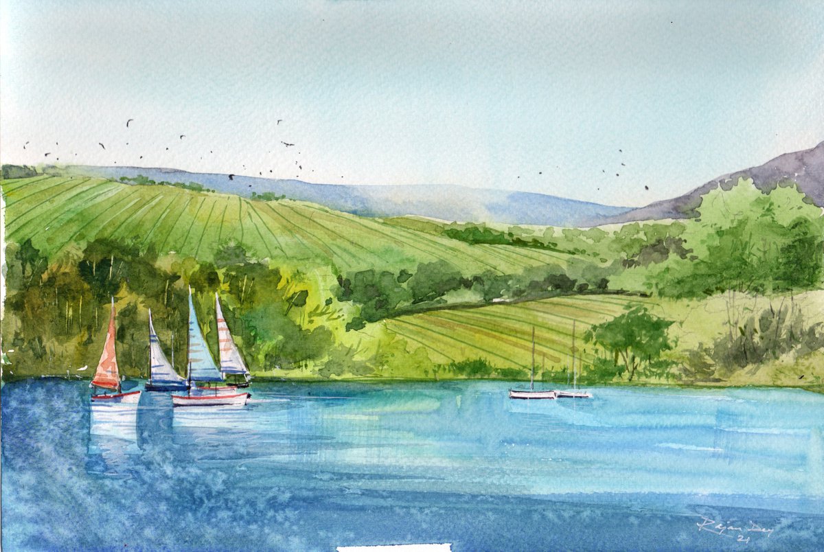 Mercer lake - sailing by Rajan Dey