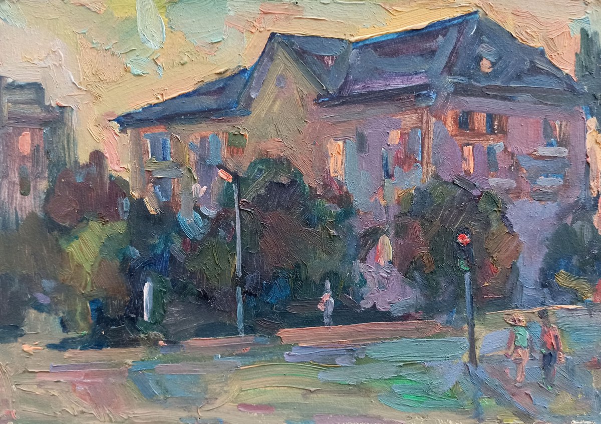 Impressionistic Landscape Oil Painting By Peter Tovpev, 14 X 10", Central Park, Original Artwork