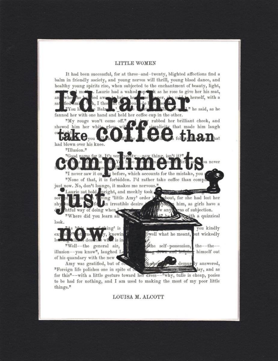 I’d Rather Take Coffee (Mounted Limited Edition Print) by Peter Walters