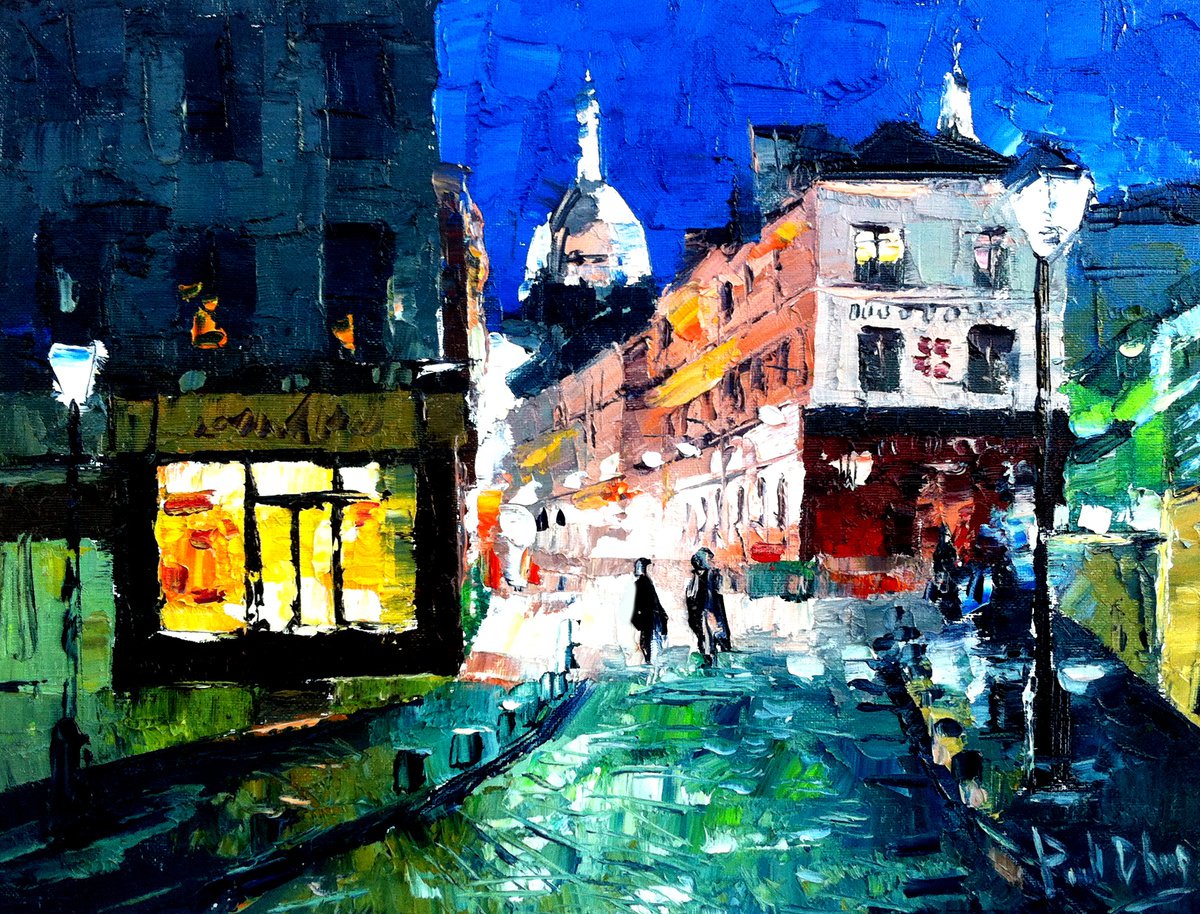 Paris Evening Lights By Paul Cheng, 16 X 12, Artwork For Sale On Artfinder