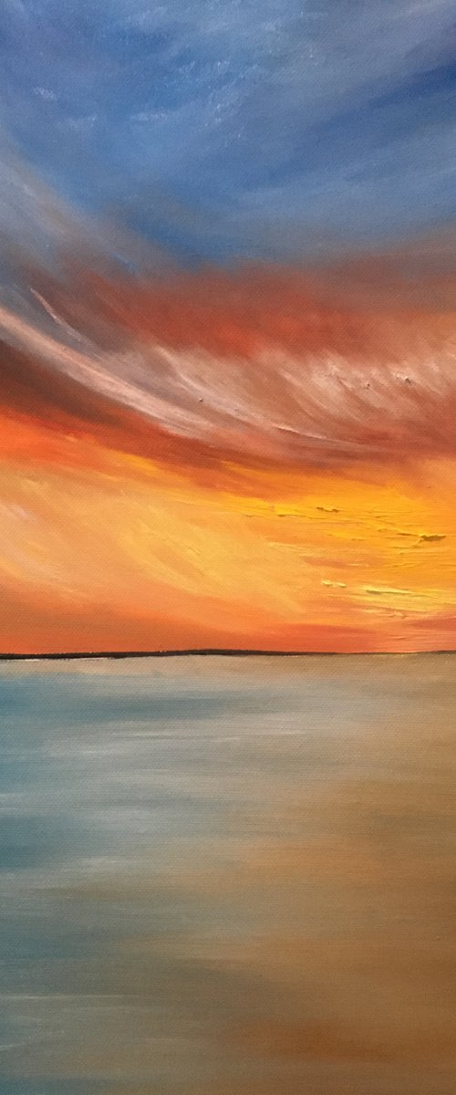 Orange Sunset by Timea  Valsami
