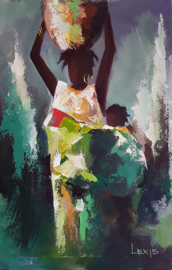 African mother and child, Carrying Tomorrow