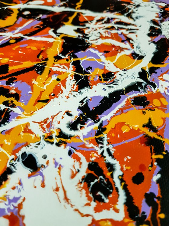 Nuba N-7 (H)106x(W)130 cm. Style of JACKSON POLLOCK. Abstract Expressionism Painting