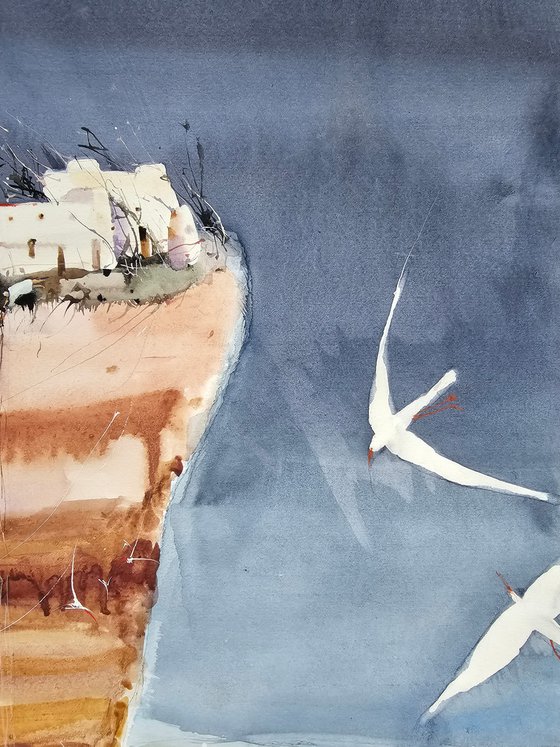 Cliffside Village Rescue, Dreamlike Art