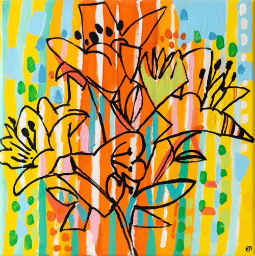Blooms in Brushstrokes 6 (AV Art) by Joseph Villanueva