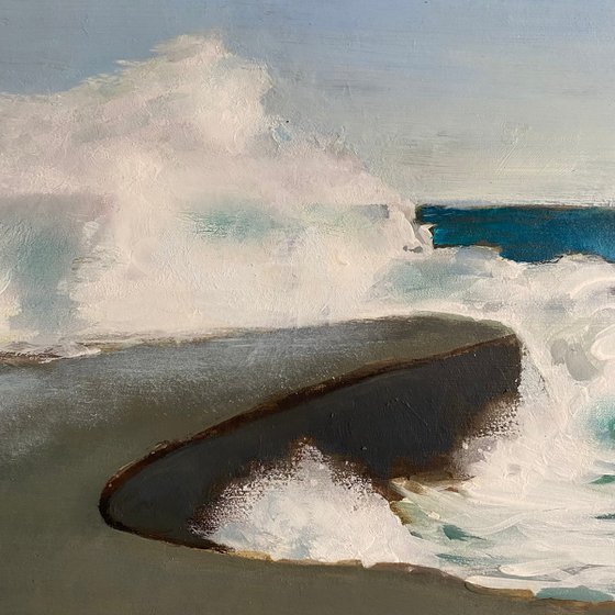 Lyme Cobb Breaking Wave
