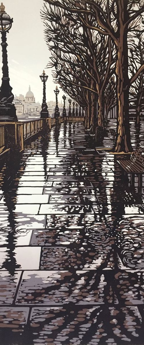 Southbank Puddles by Alexandra Buckle