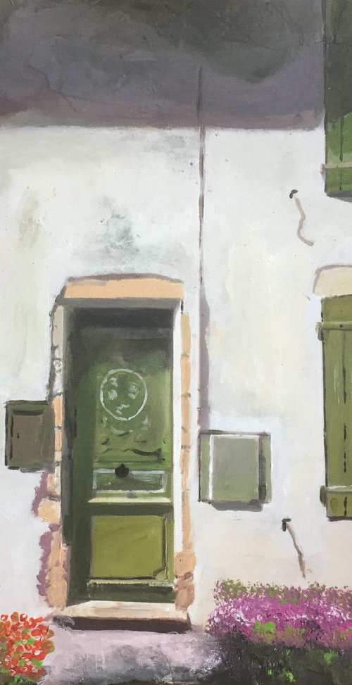 Lavender and Green Door by Andrew  Reid Wildman