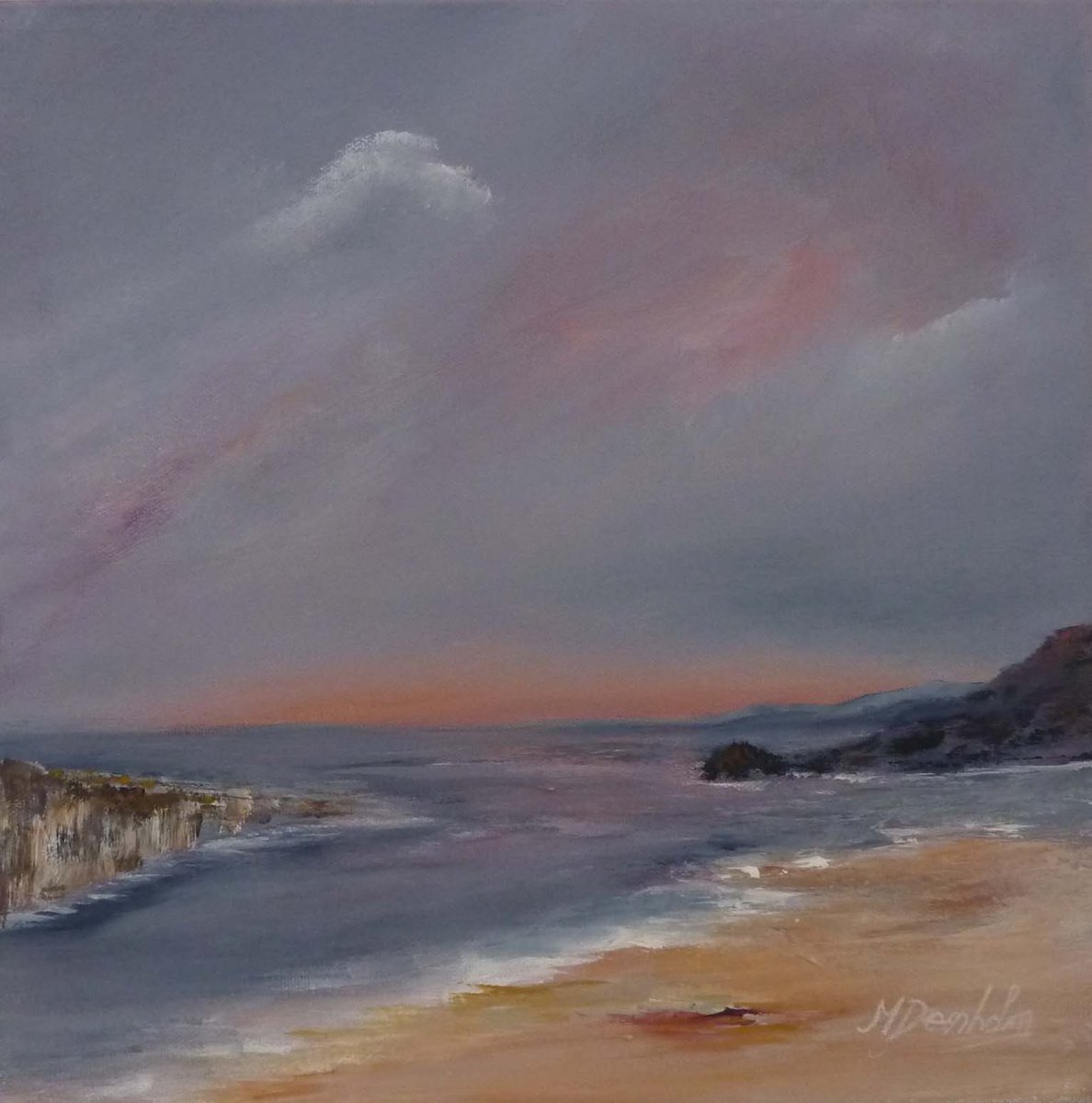Winter Sunset At The Seashore by Margaret Denholm