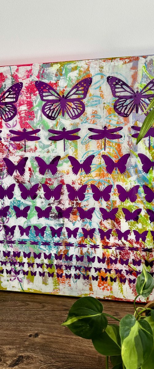 Violet Migration - Jungle of Butterflies by Hernan Reinoso