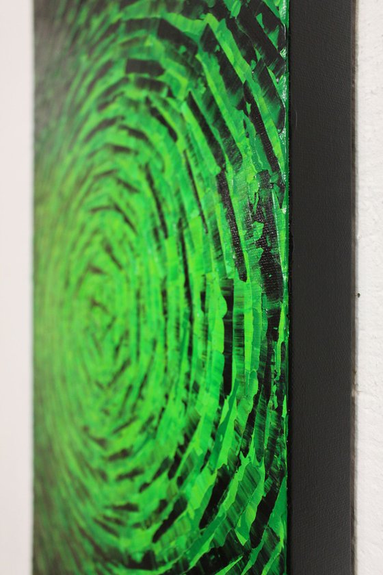 Fragmented green burst