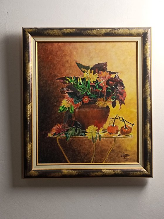 Flowers ans pumkins