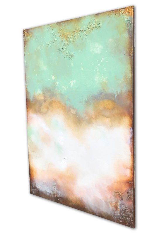 custom order Rachel- abstract spring colors (120 x 80 cm) Dee Brown